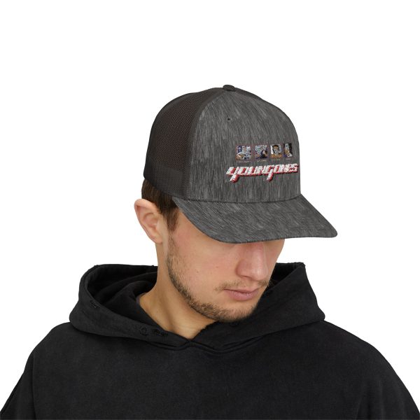 Stylish Snapback Trucker Cap with Unique 'Young' Design - Perfect for Summer Days, Festivals, Outdoor Adventures, and Casual Outfits - Image 10