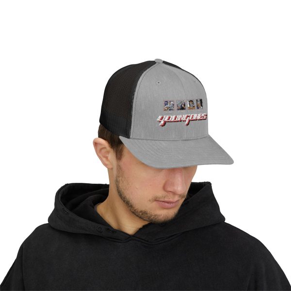 Stylish Snapback Trucker Cap with Unique 'Young' Design - Perfect for Summer Days, Festivals, Outdoor Adventures, and Casual Outfits - Image 8