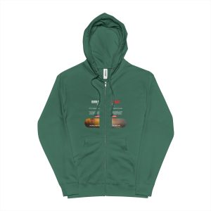 Cozy Unisex Fleece Zip Up Hoodie with Graphic Design, Casual Wear, Street Style, Gift for Him/Her, Fall/Winter Fashion