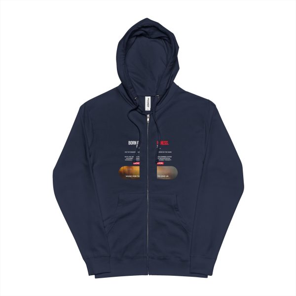 Cozy Unisex Fleece Zip Up Hoodie with Graphic Design, Casual Wear, Street Style, Gift for Him/Her, Fall/Winter Fashion - Image 3